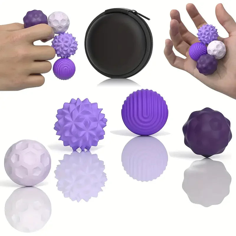 Magnetic Stress Relief Fidget Balls (4-pack) | Relieve Anxiety & Improve Focus