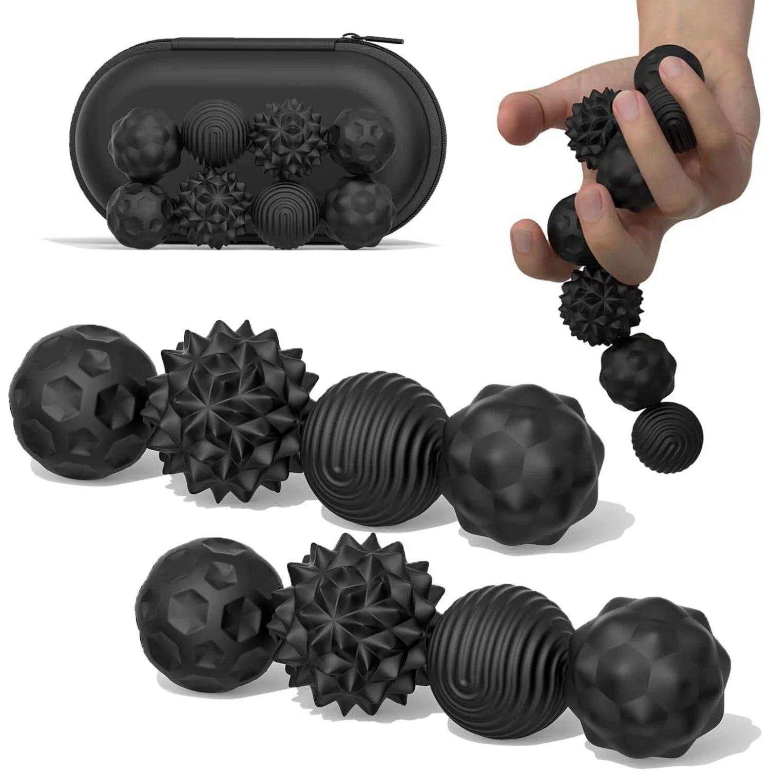 Magnetic Stress Relief Fidget Balls (4-pack) | Relieve Anxiety & Improve Focus